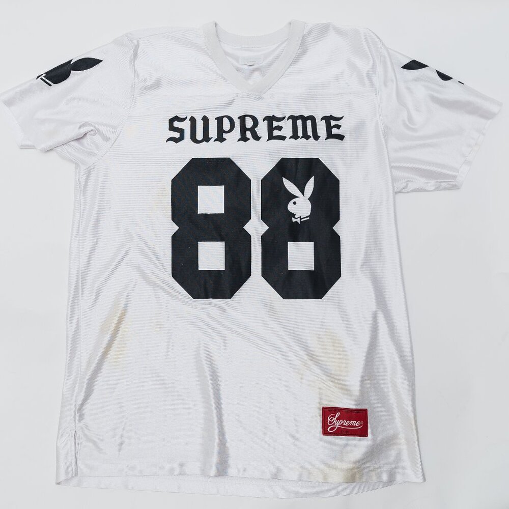 Supreme x Playboy Football Jersey Top White XL